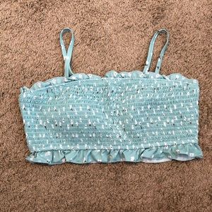 UNWORN Light Blue Bikini Top (XL)